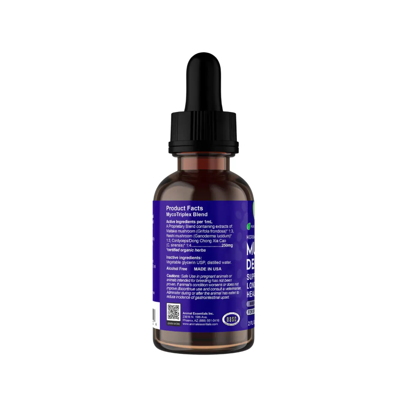 Animal Essentials Mushroom Defense Immune Support Liquid for Dogs & Cats