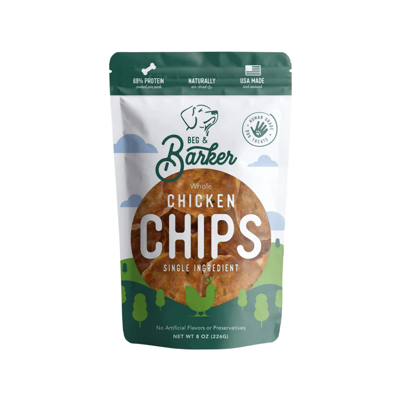 Beg & Barker Chips Single Ingredient Human Grade Dog Treats