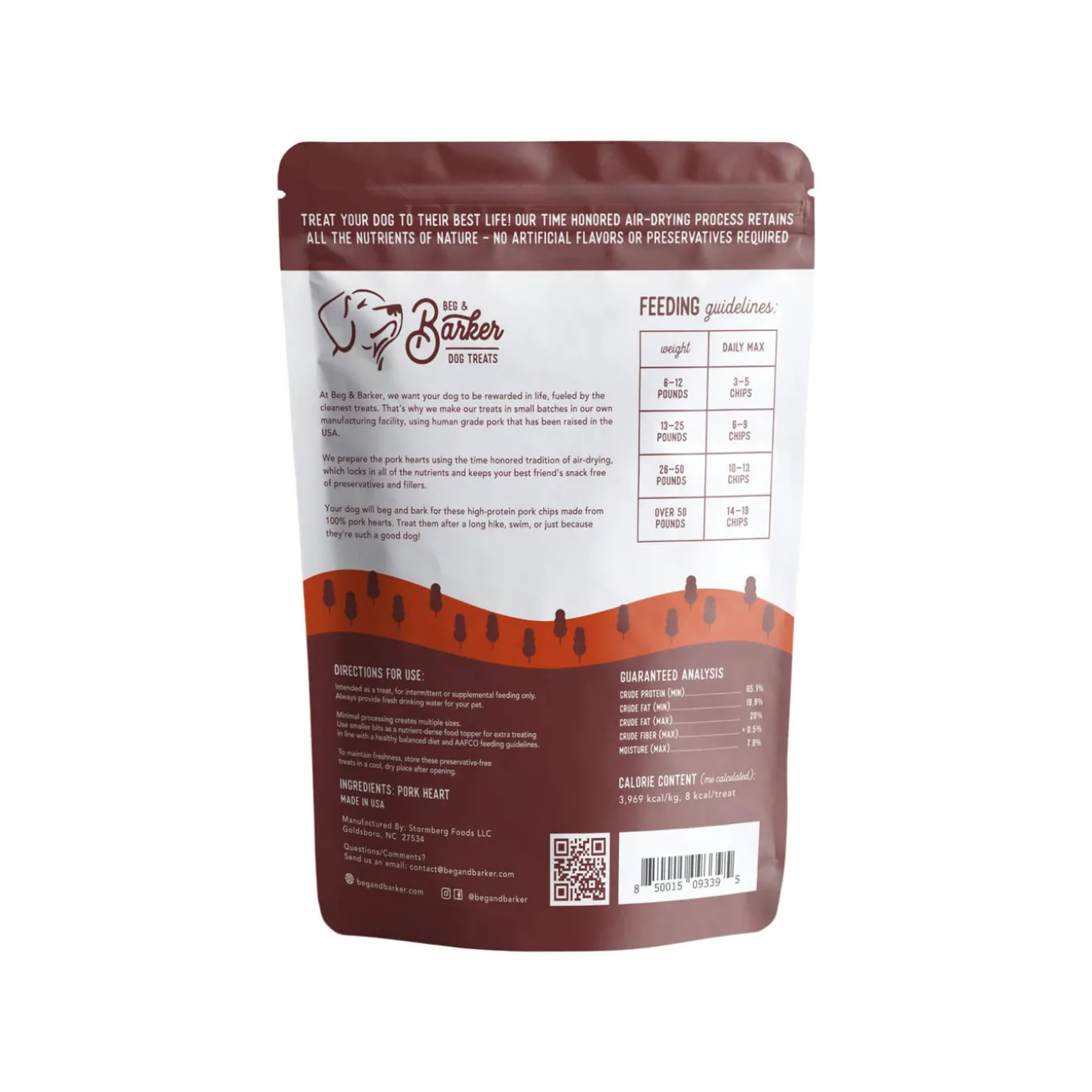 Beg & Barker Chips Single Ingredient Human Grade Dog Treats