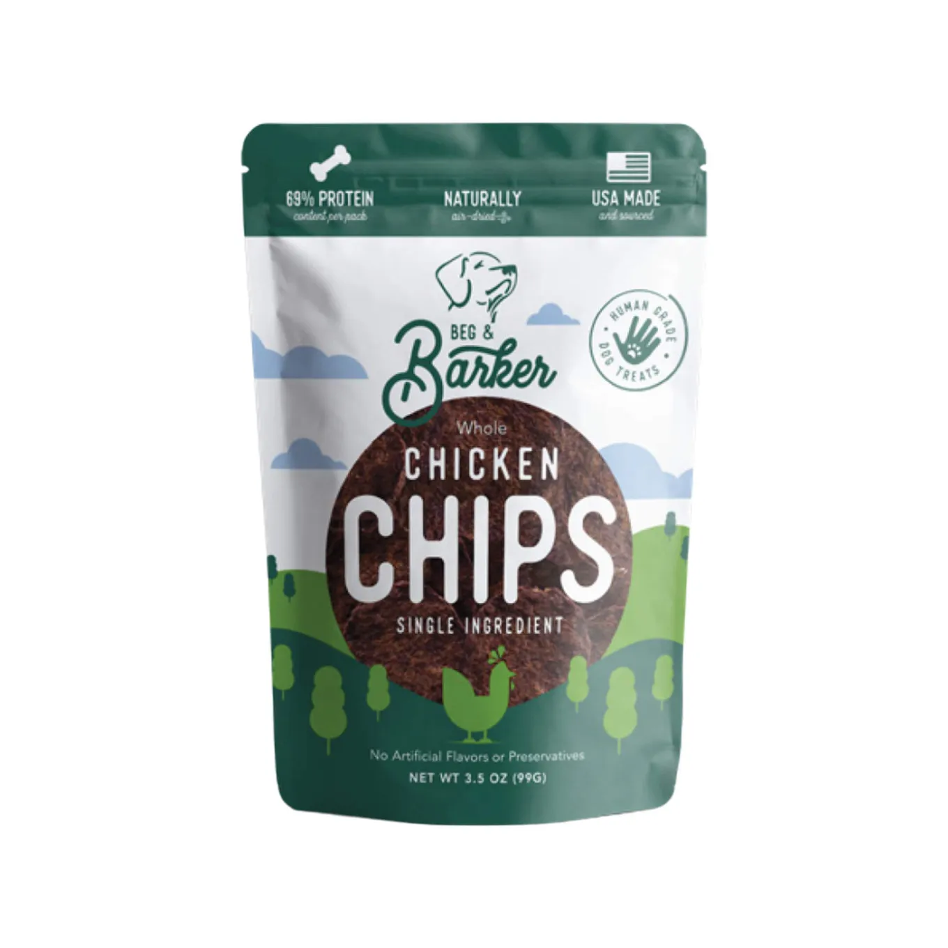 Beg & Barker Chips Single Ingredient Human Grade Dog Treats