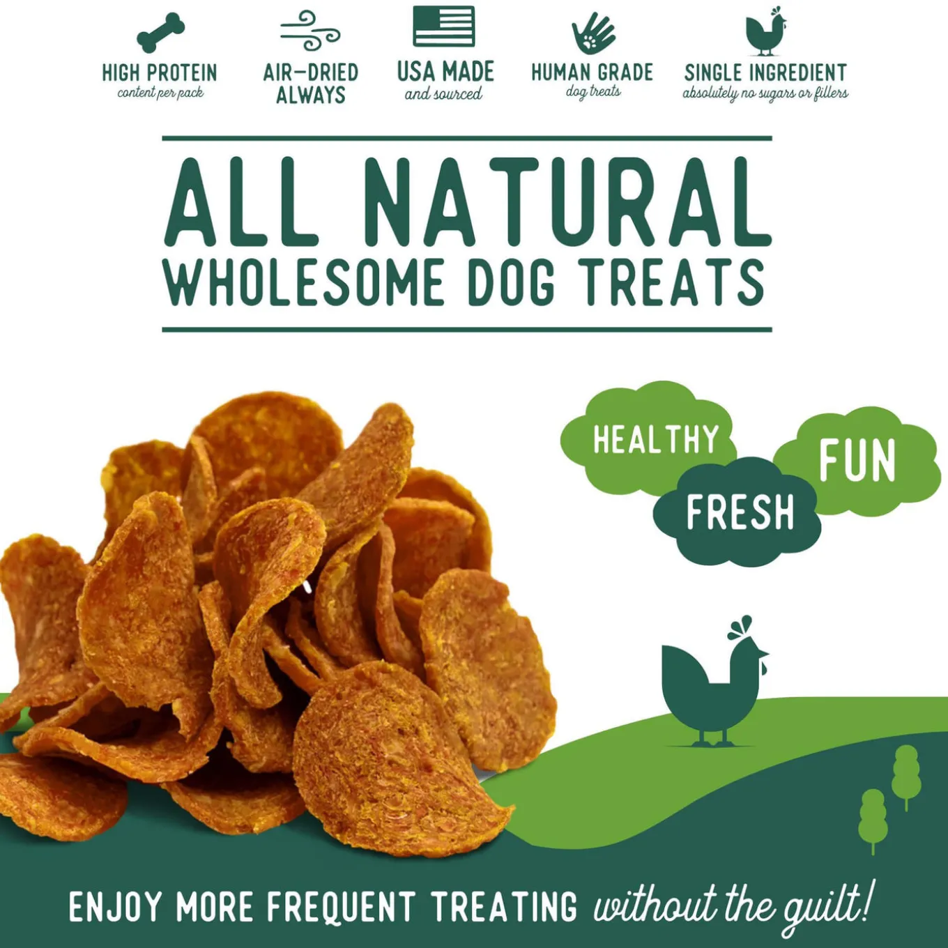 Beg & Barker Chips Single Ingredient Human Grade Dog Treats