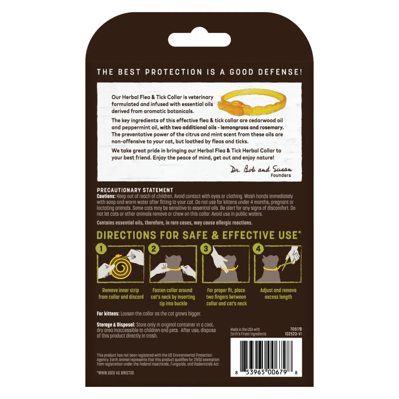 Earth Animal Nature's Protection Flea & Tick Collar for Cats