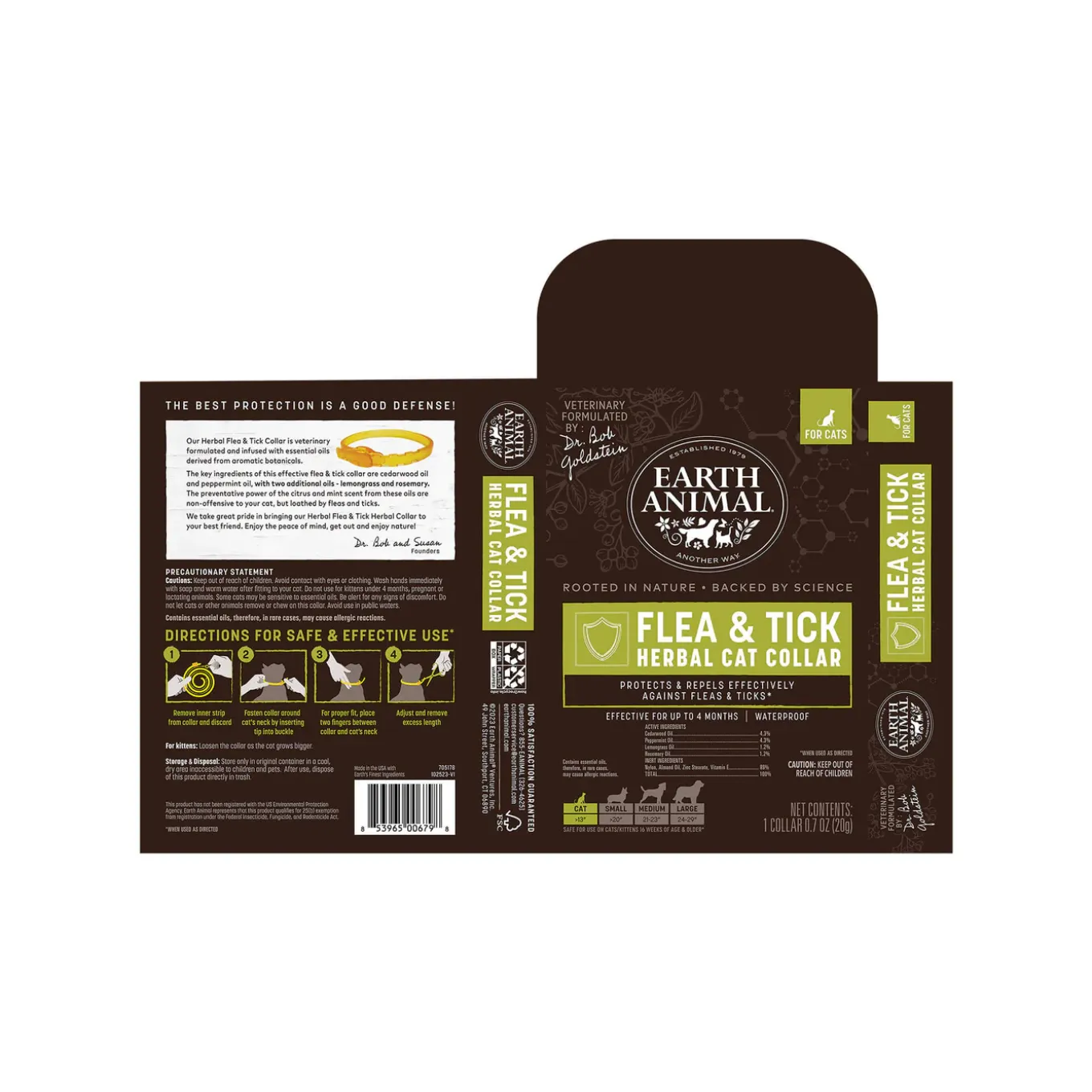 Earth Animal Nature's Protection Flea & Tick Collar for Cats