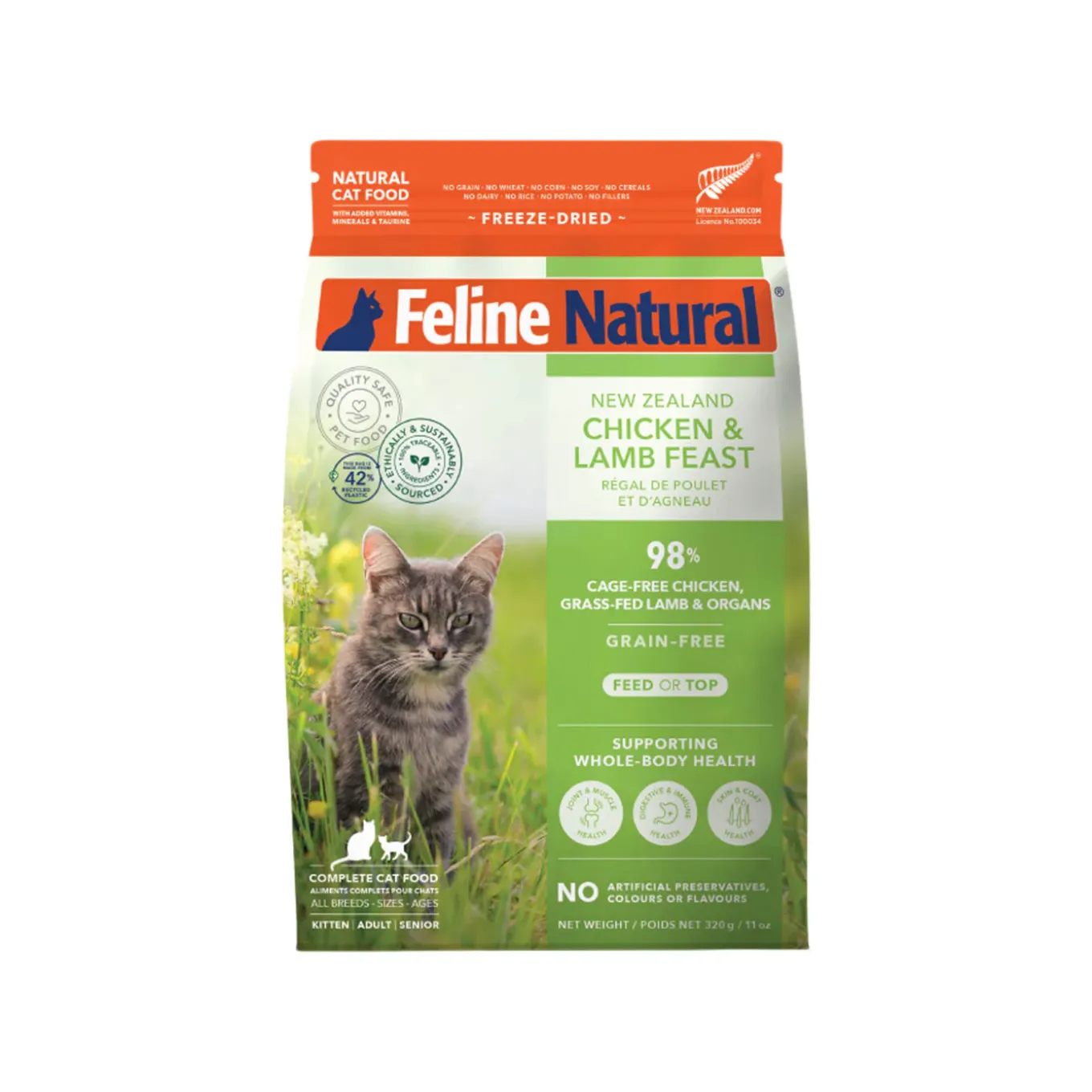 Feline Natural Grain-Free Freeze Dried Raw Cat Food