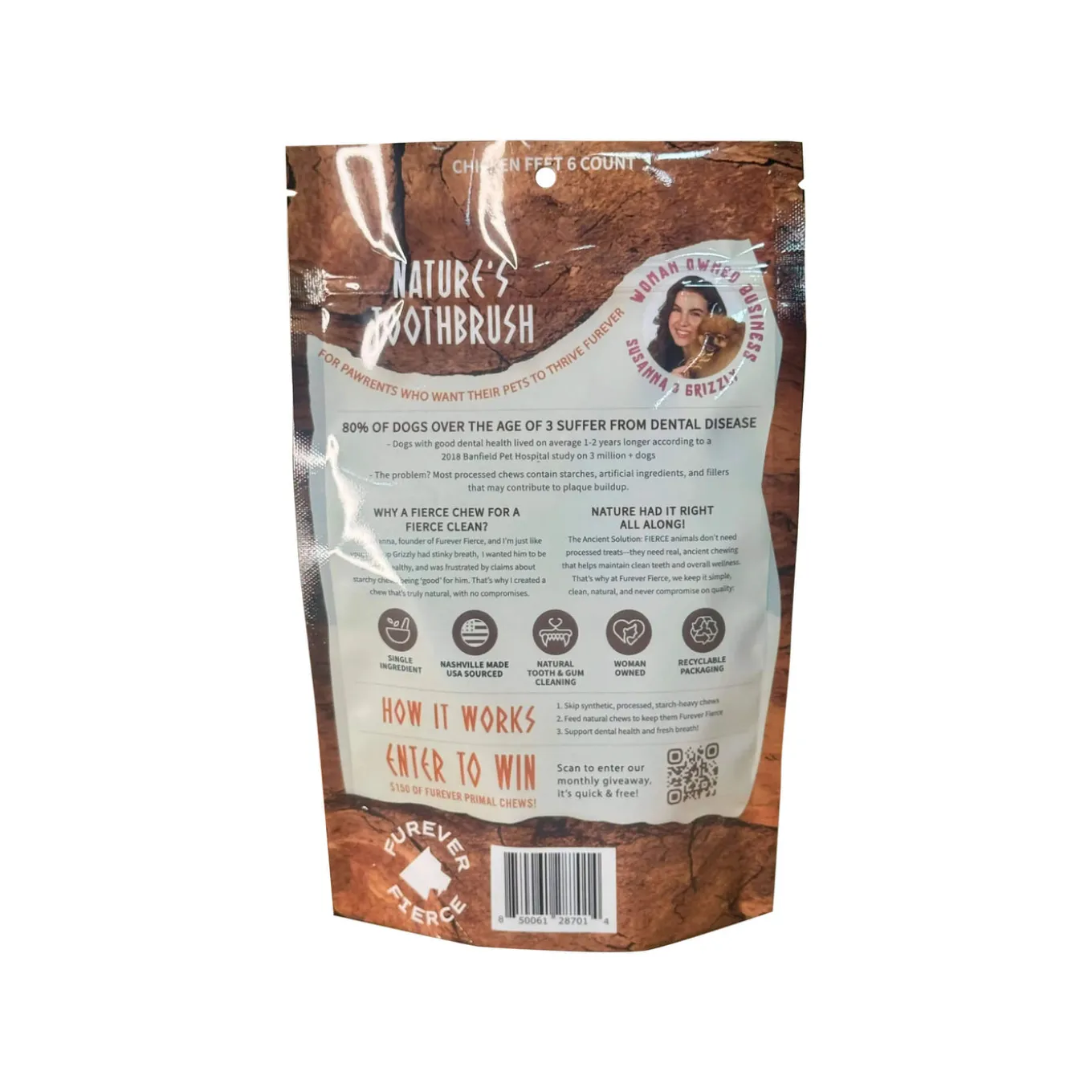 Furever Fierce Chicken Feet Dog Treats