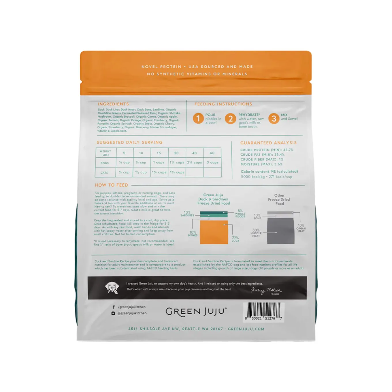 Green Juju Extras Dual Protein Freeze Dried Food for Dogs & Cats