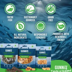Gunni's Taste of Iceland Fish Skin Chips Dog Treats