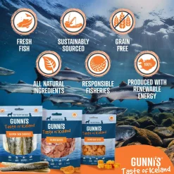 Gunni's Taste of Iceland Fish Skin Shorties Dog Treats