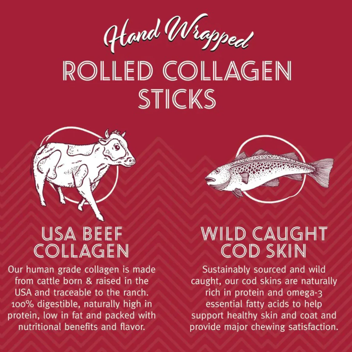 Icelandic+ Beef Rolled Collagen Stick Dog Chew with Wrapped Fish