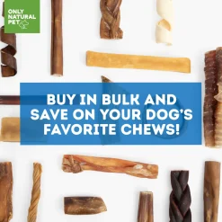 Only Natural Pet Collagen Braided Beef Stick 5 Inch Dog Chew
