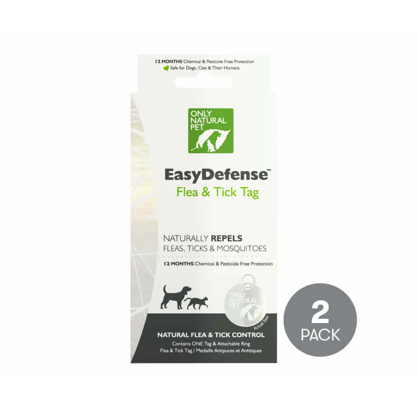 Only Natural Pet Easy Defense Flea & Tick Tag for Dogs & Cats