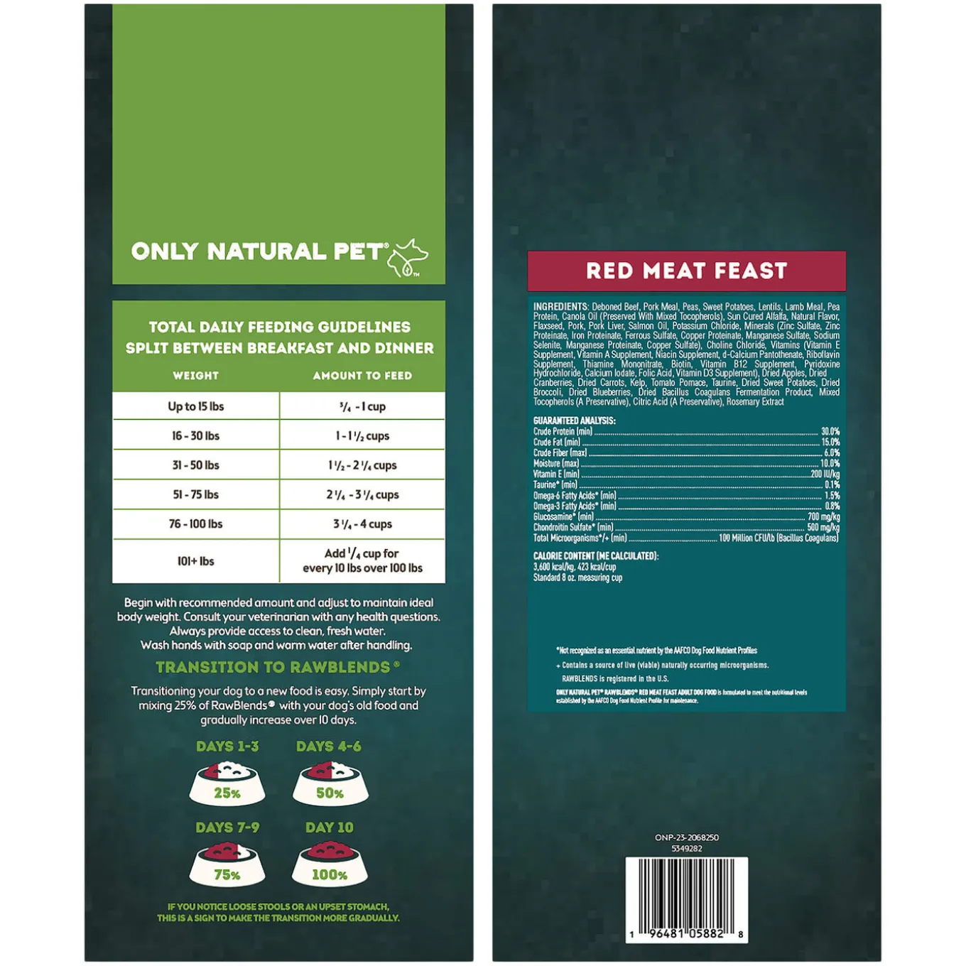 Only Natural Pet Raw Blends Grain Free Raw Dog Food