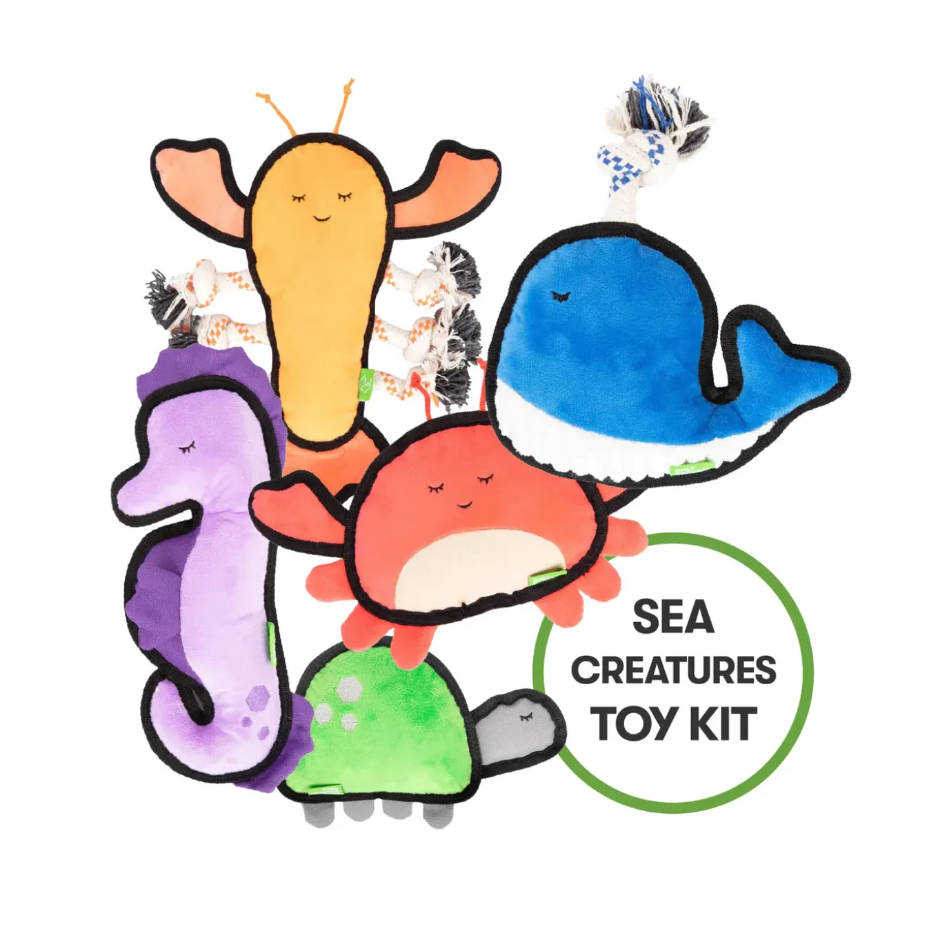Only Natural Pet Sea Creatures Recycled Plush Dog Toys