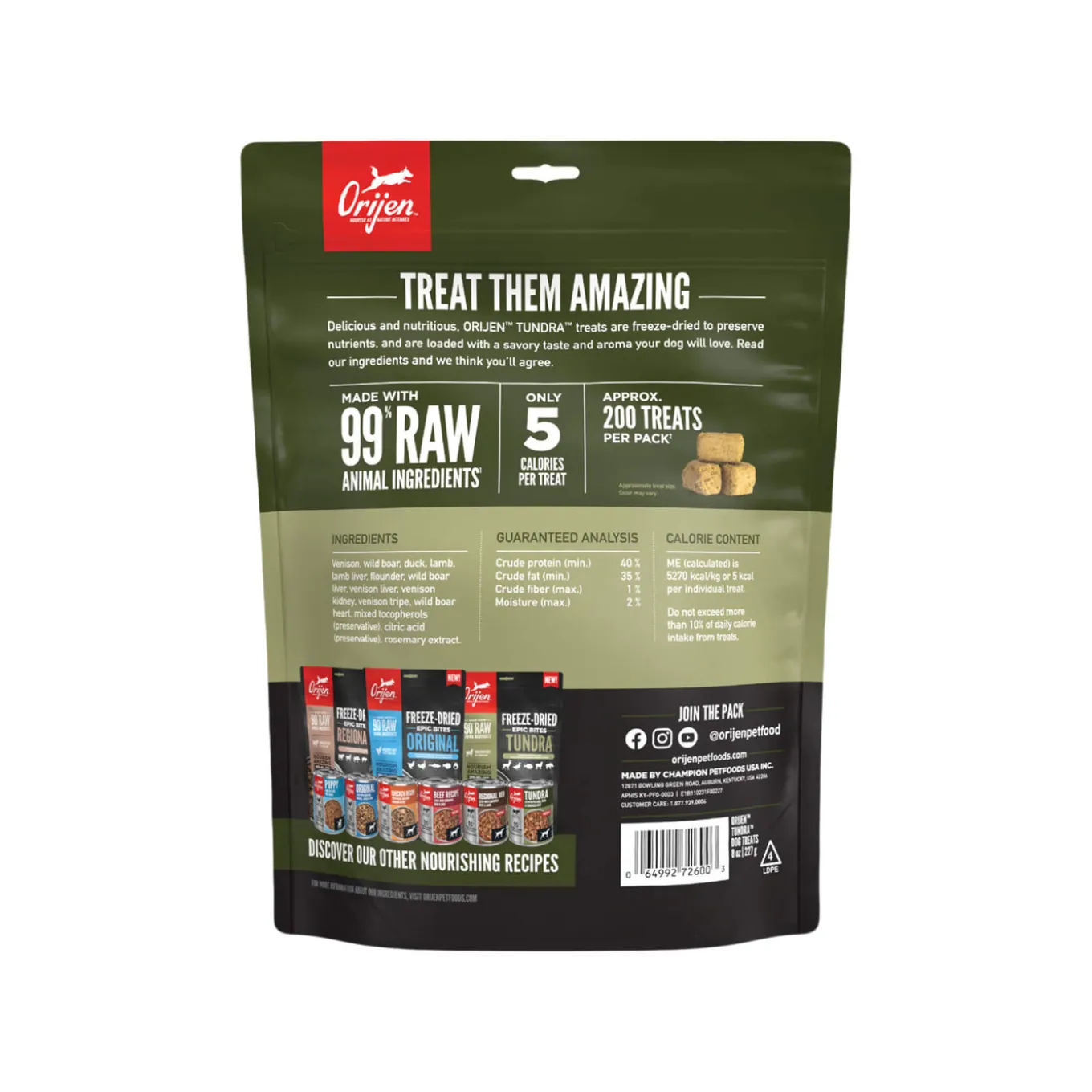 Orijen Freeze Dried Dog Treats