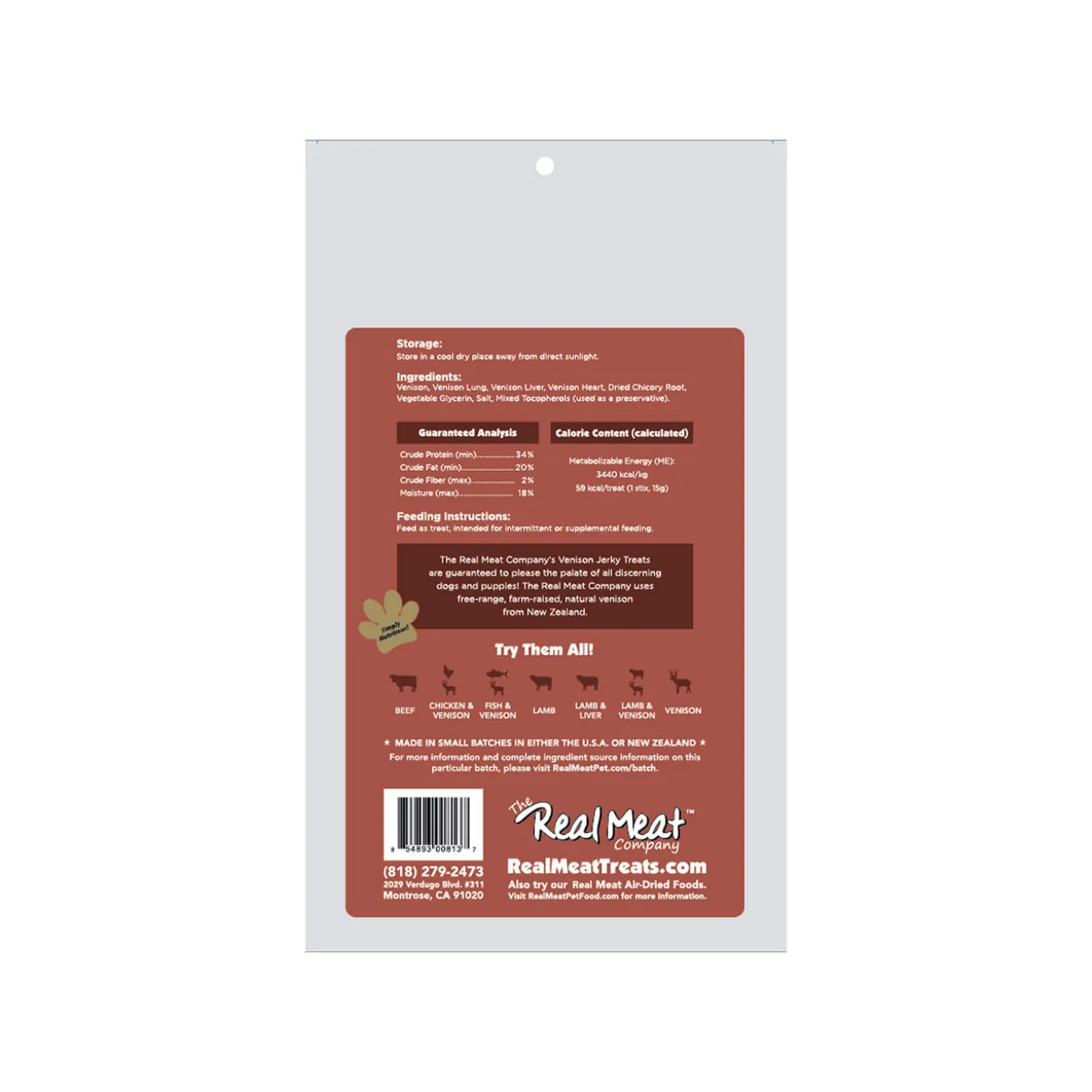 The Real Meat Company Air Dried Jerky Treats for Dogs