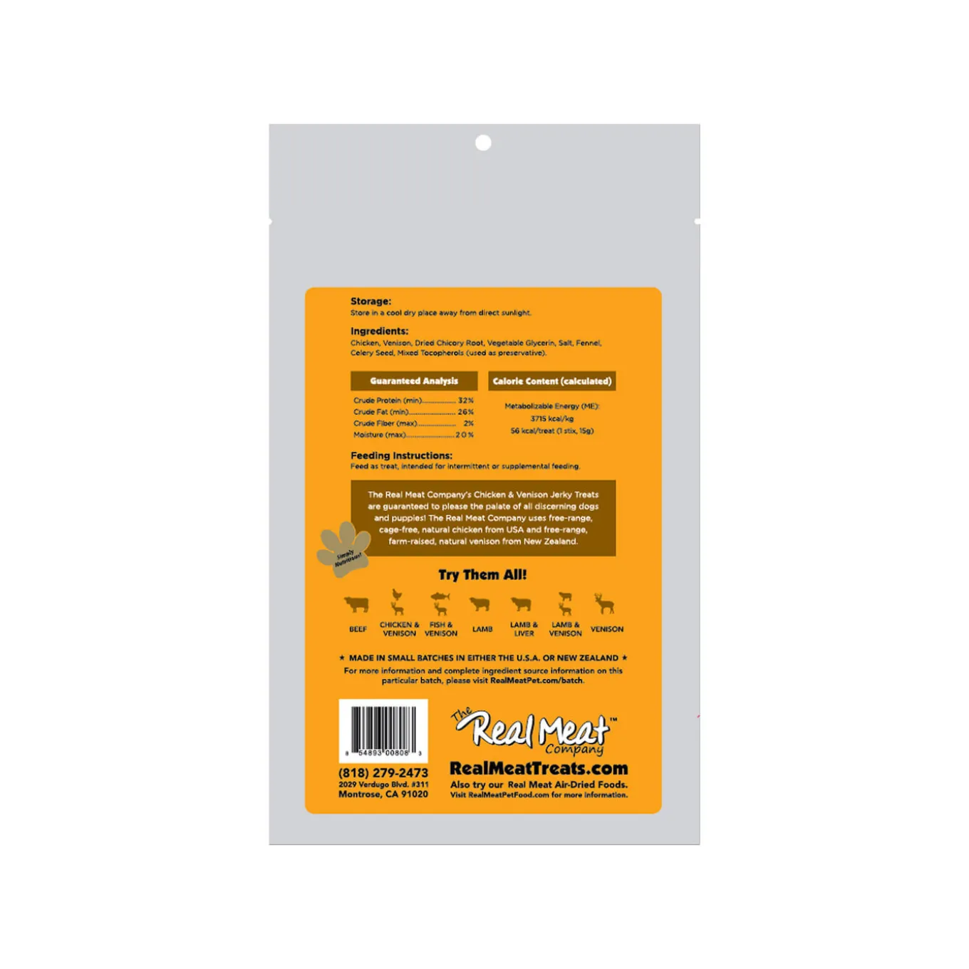 The Real Meat Company Air Dried Jerky Treats for Dogs