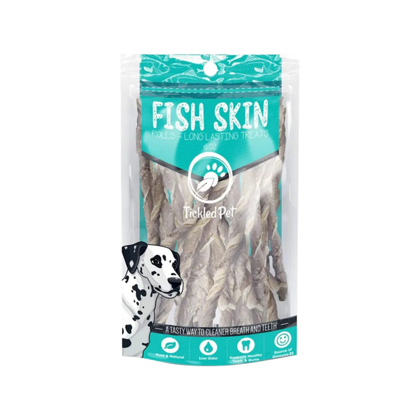 Tickled Pet Icelandic Codfish Skin Rolls Dog Treats