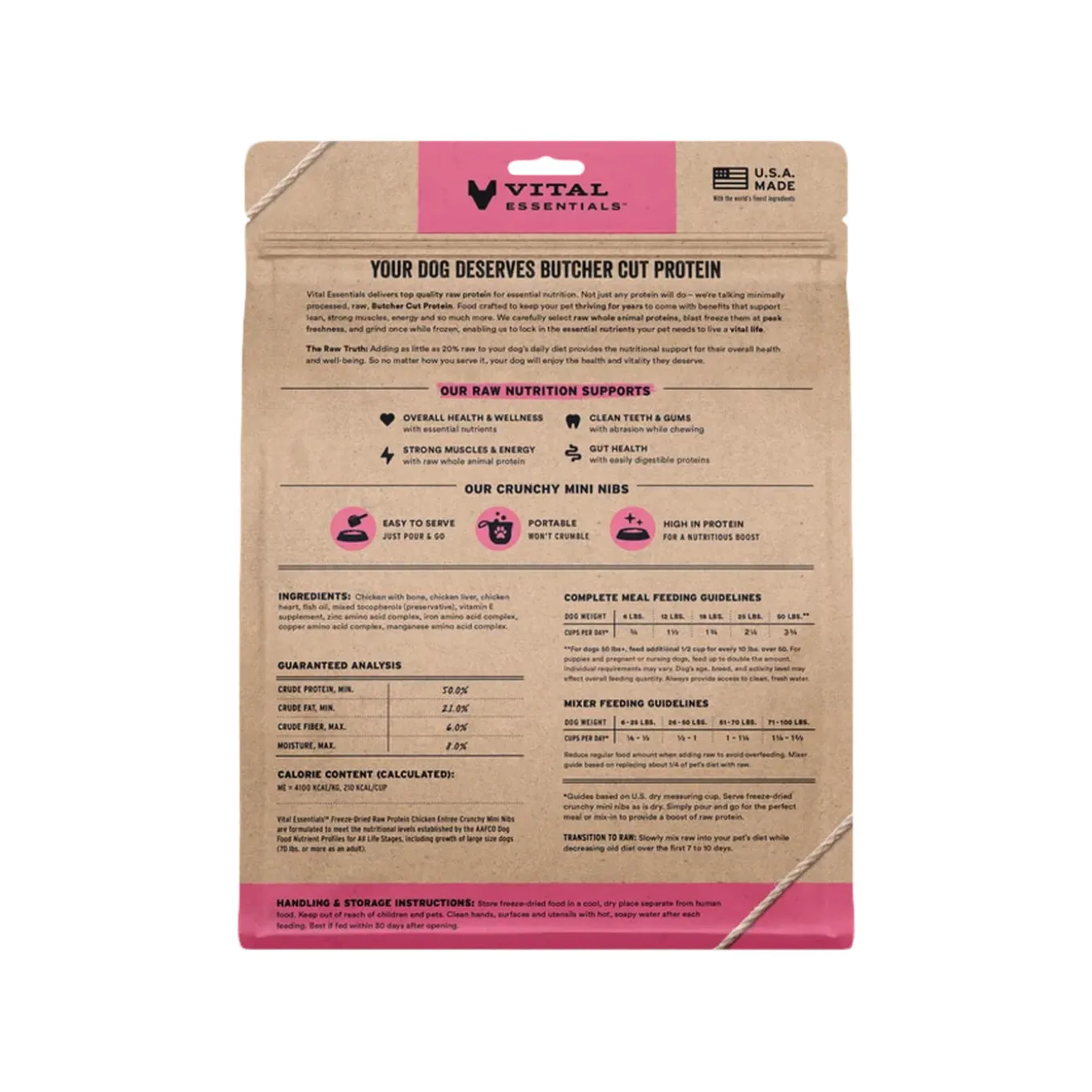 Vital Essentials Freeze Dried Mini Nibblets Dog Entree
