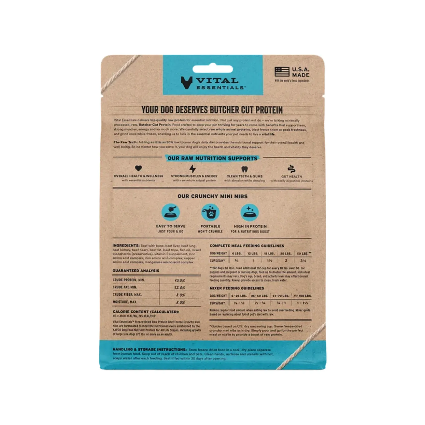 Vital Essentials Freeze Dried Mini Nibblets Dog Entree