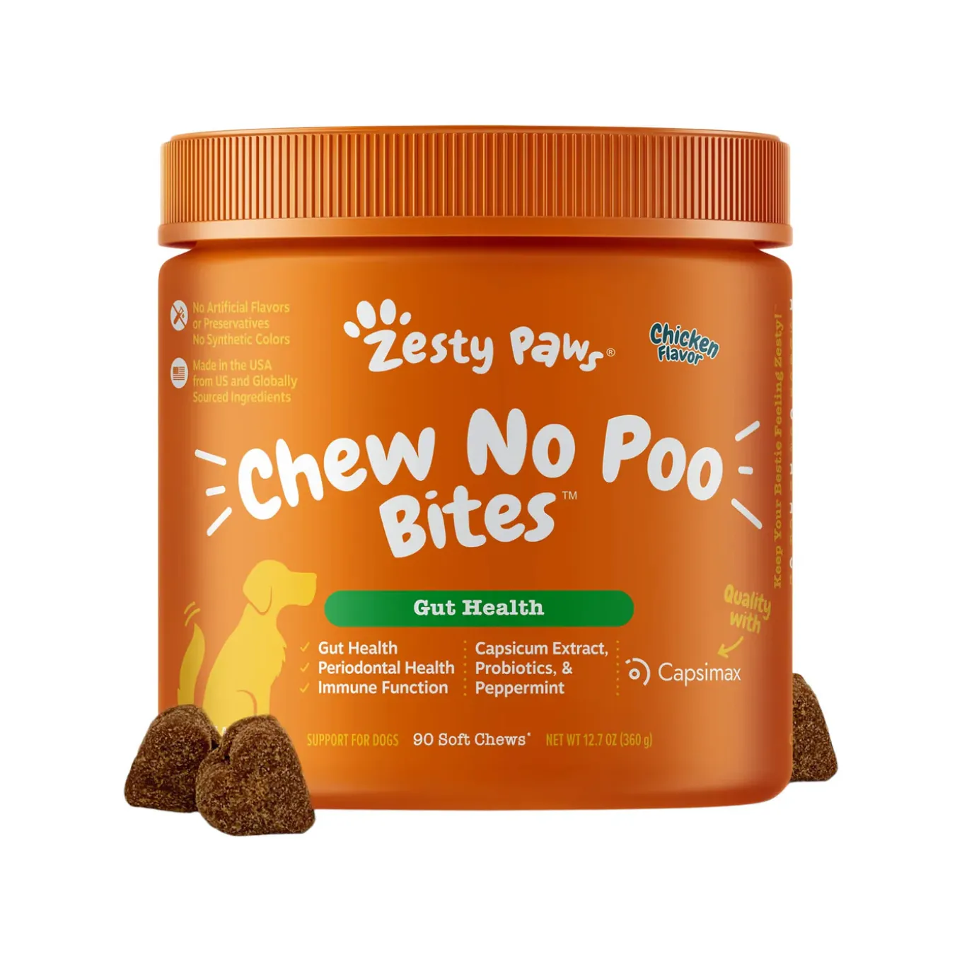 Zesty Paws Chew No Poo Bites for Dogs