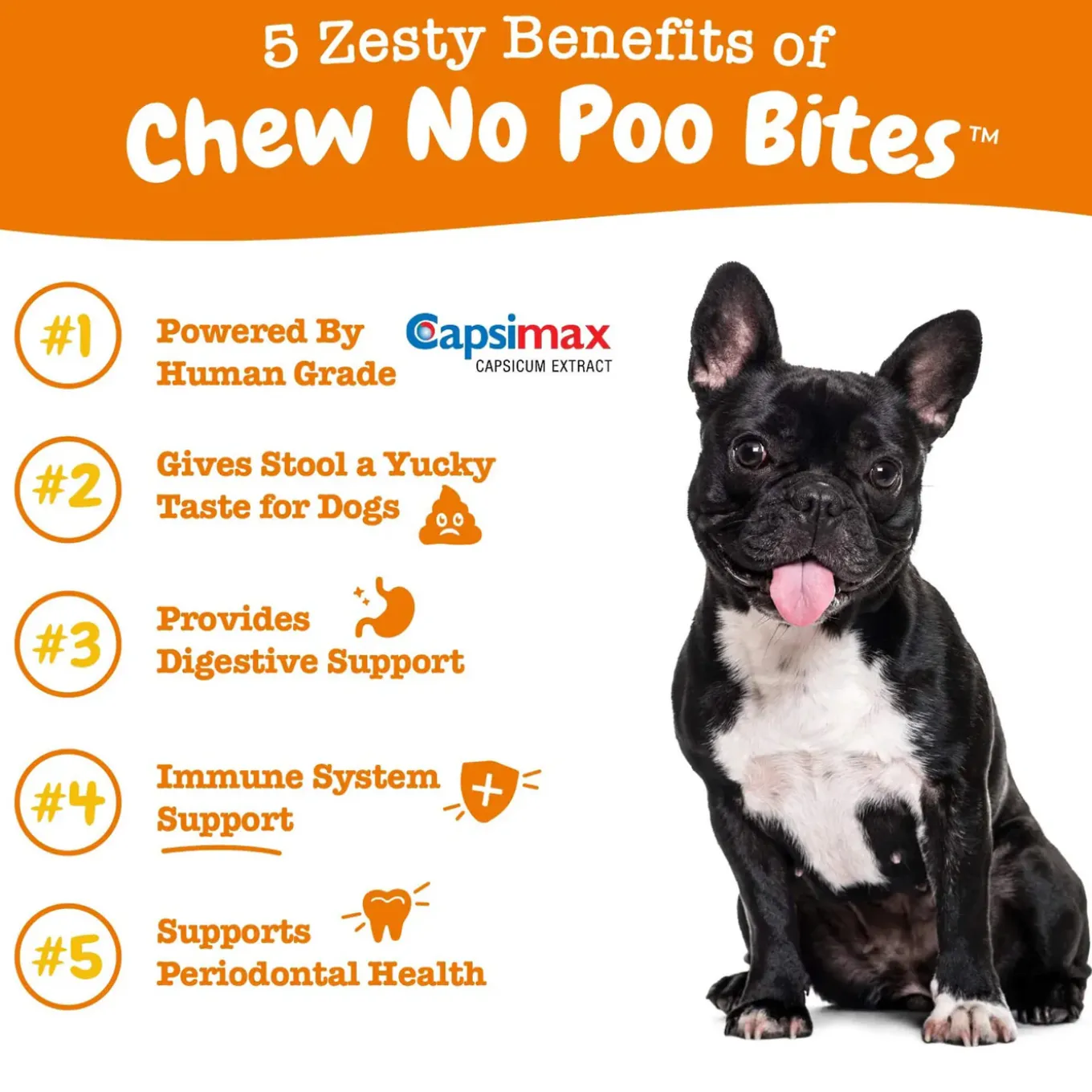 Zesty Paws Chew No Poo Bites for Dogs